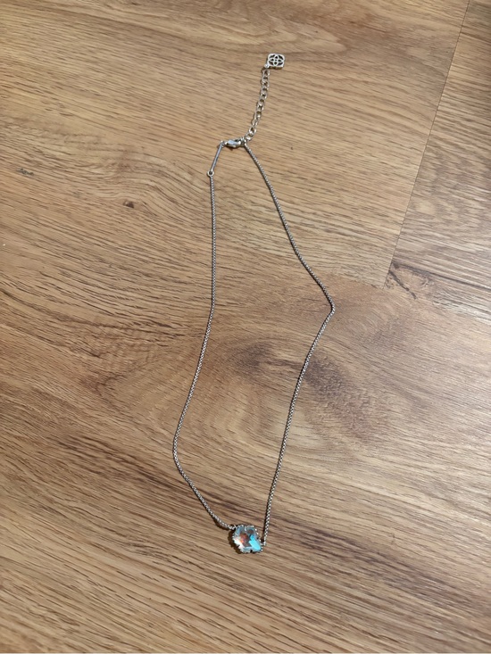Kendra Scott Jewelry - Kendra Scott Silver Necklace with Light Blue Opal Flower Pendant